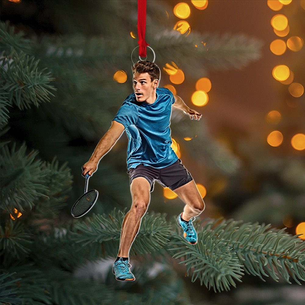Personalized Custom Photo Ornament, Christmas Gifts For Badminton Lovers, 06PGPO250923 - Ornament - GoDuckee