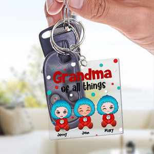 Grandma Of All Things Personalized Keychain, Gift For Family - Keychains - GoDuckee