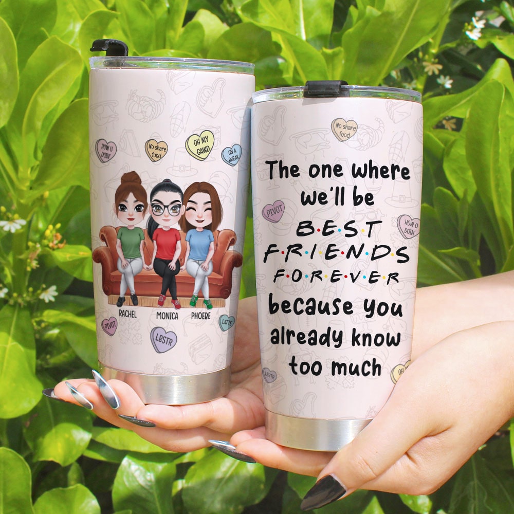 Best Friends Forever - Engraved Stainless Steel Tumbler, Best Friend Gift,  Bestie Mug