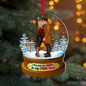Couple, You Put The Merry In My Christmas, Personalized Ornament, Christmas Gifts For Couple - Ornament - GoDuckee