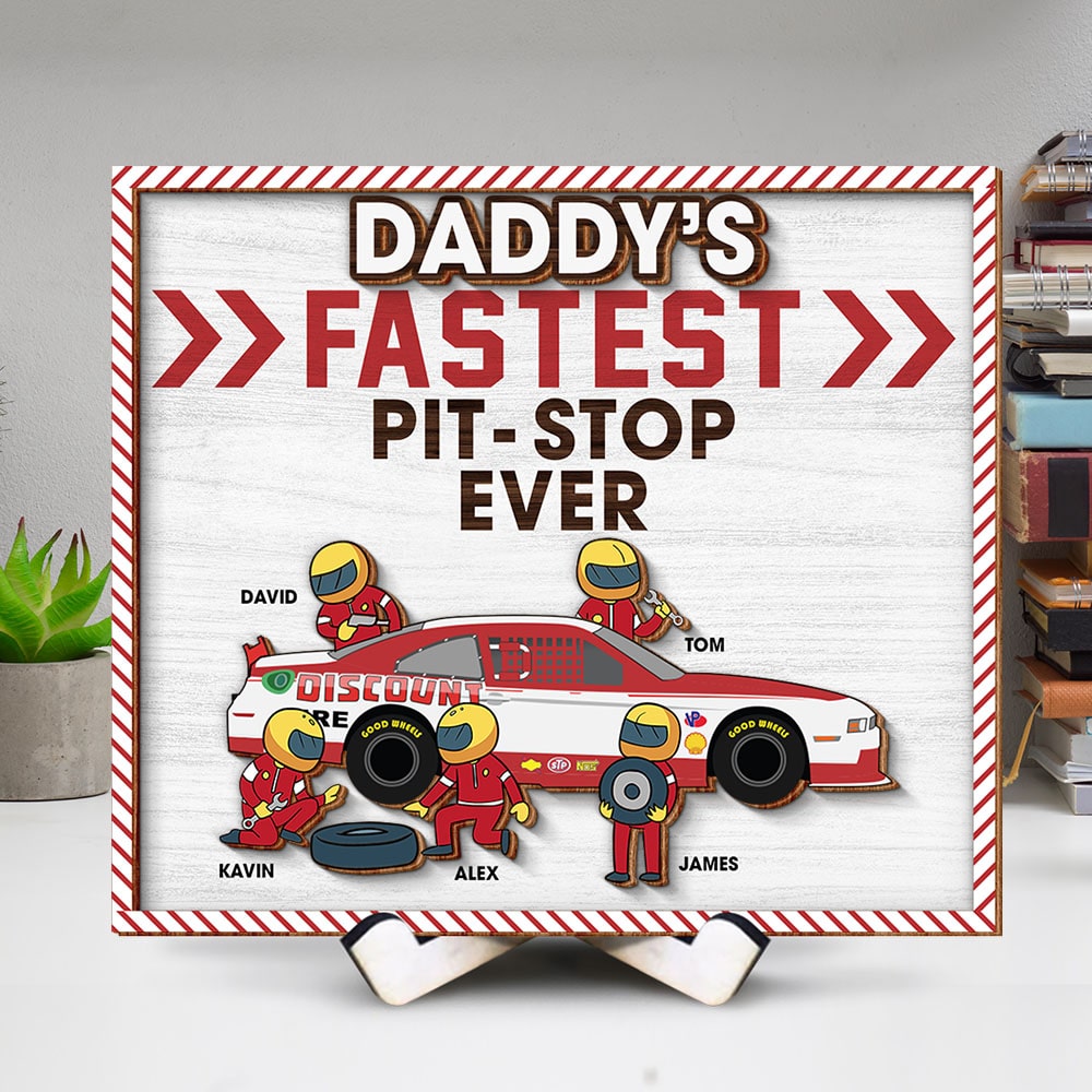 Personalized Gifts For Dad Wood Sign Daddy's Fastest 05ohqn270224 - Wood Signs - GoDuckee