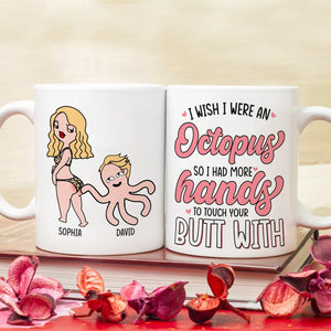 Couple, Touch Your Butt, Personalized Coffee Mug, Valentine Gift, Couple Gift - Coffee Mug - GoDuckee