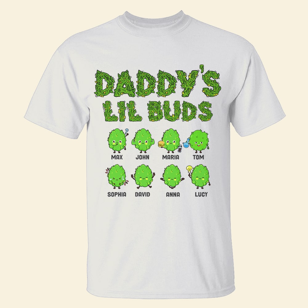 Personalized Shirt Gift For Dad Uncle Family- Daddy's Lil Buds EU - Shirts - GoDuckee