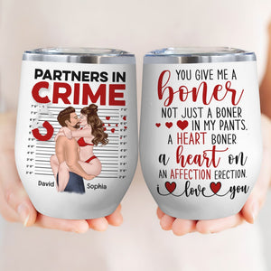 You Give Me A Boner- Gift For Couple-Personalized Coffee Mug - Coffee Mug - GoDuckee