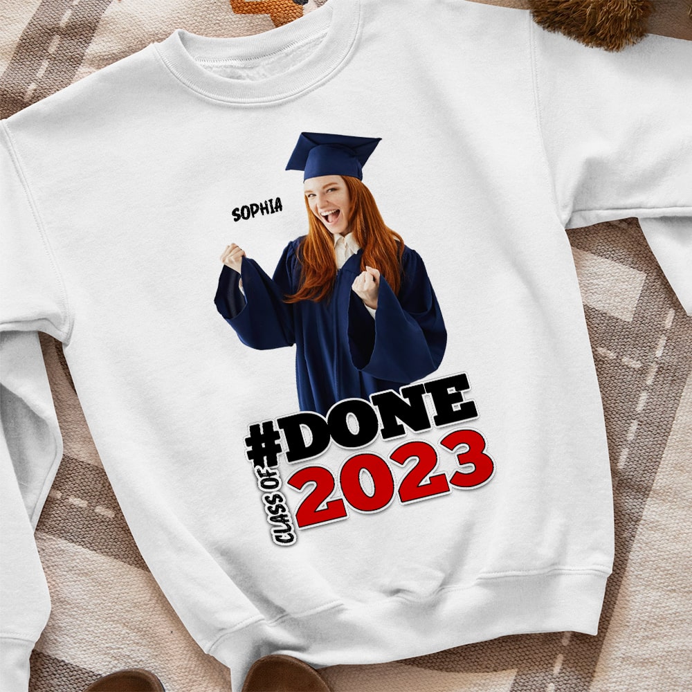 Custom Photo Graduation Shirt, Senior 2023, Personalized Name Graduation Shirt, 02OHPO021223 Custom Photo Graduation Shirt, Senior 2023, Personalized Name Graduation Shirt, 02OHPO021223