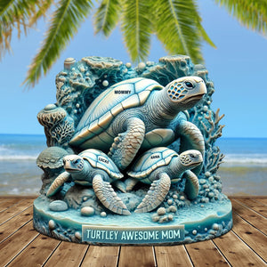 Sea Turtle Plaque Personalized Gifts For Mom 02qhtn0030525 - Shaped Plaques - GoDuckee