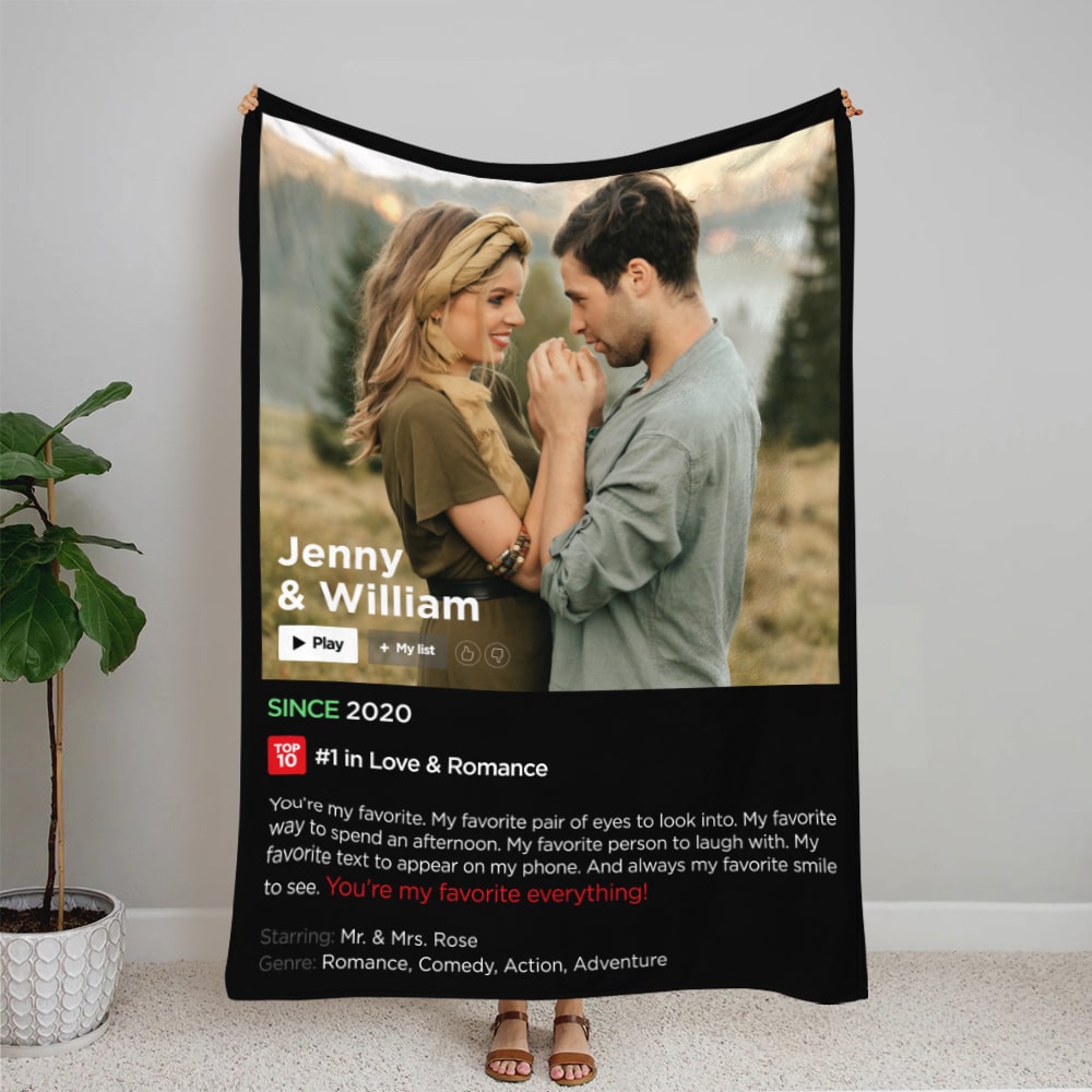 The Couple, You're My Favorite Everything, Personalized Blanket, Gift For Couple, 03NAPO301123 - Blanket - GoDuckee