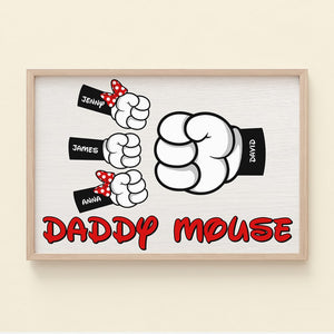 Personalized Gifts For Dad Poster Daddy Mouse 04QHTN150524 Father's Day - Canvas Print - GoDuckee