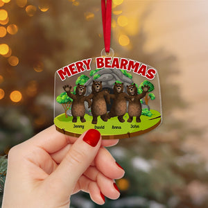 Merry Bearmas, Personalized 04OHTN231123 Acrylic Ornament - Ornament - GoDuckee