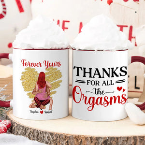 Couple, Thanks For All, Personalized Accent Mug, Christmas Gifts For Couple - Coffee Mug - GoDuckee