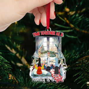 Time Together As A Family Is A Gift, Personalized Besties Ornament, Gift For Friends - Ornament - GoDuckee
