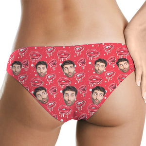 Custom Photo Gifts For Her Women's Briefs These Lips Are Waiting To Be Kissed Funny Valentine's Gifts - Boxers & Briefs - GoDuckee