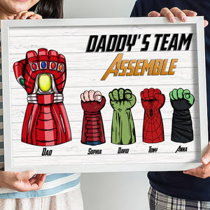 Daddy's Team, Personalized Canvas Print, Gift For Dad, 02NAPO181223HA - Poster & Canvas - GoDuckee