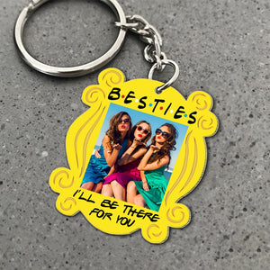 Personalized Besties Custom Photo Keychain Gift For Friend - Keychains - GoDuckee