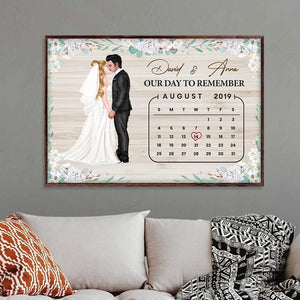 Personalized Gift For Couple Canvas Print Our Day To Remember 02QHPU040124PA - Poster & Canvas - GoDuckee