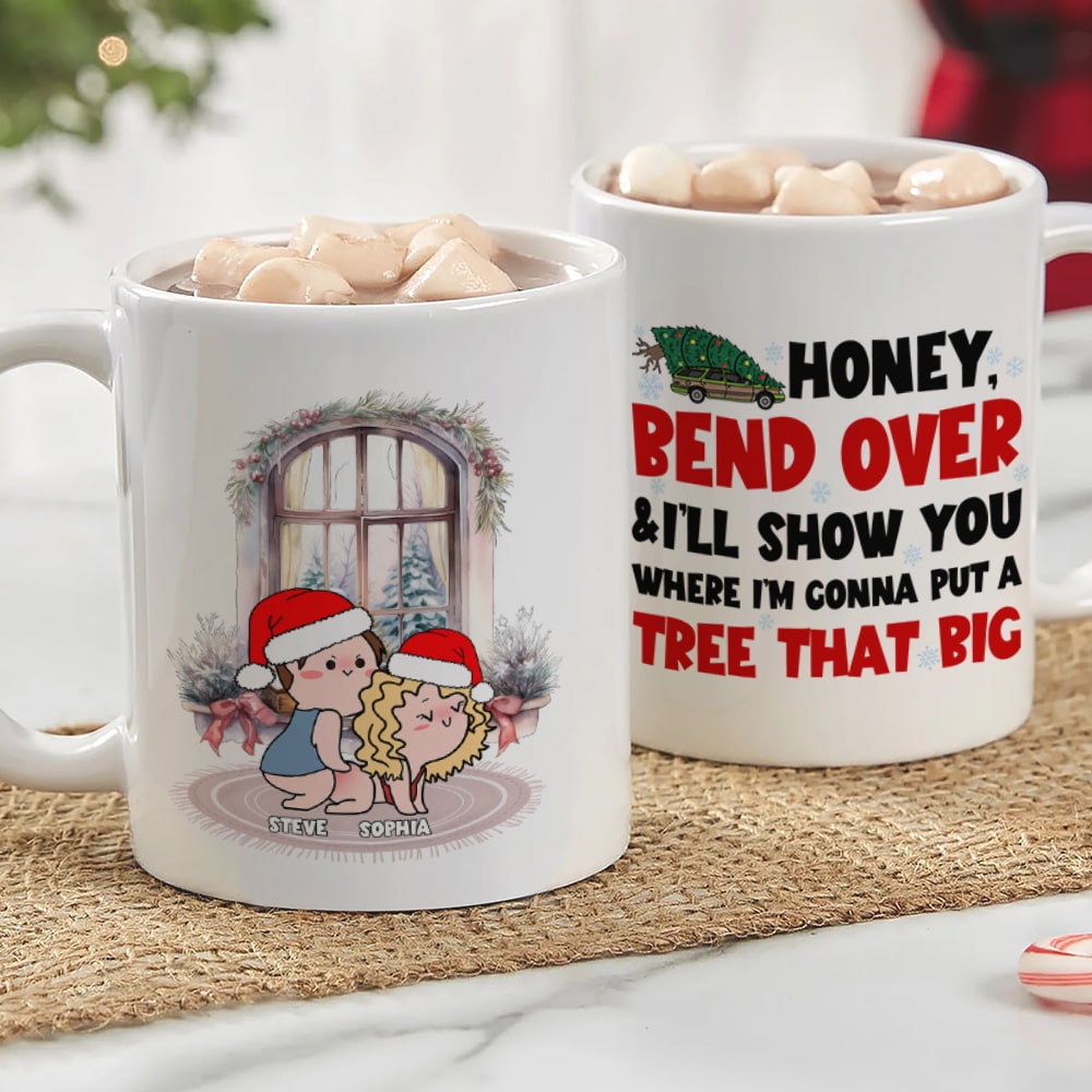 Couple, Honey, Bend Over, Personalized Coffee Mug, Christmas Gifts For Couple, 03HTPO081123HH - Coffee Mug - GoDuckee