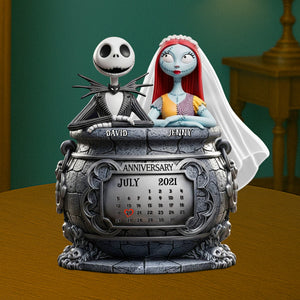 Skull Couple Personalized Anniversary Gifts For Couple Plaque 05totn140725 - Shaped Plaques - GoDuckee