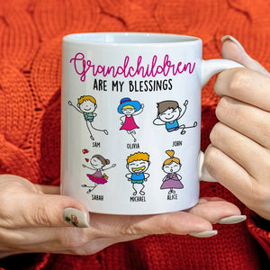 Grandchildren Are My Blessings- Personalized Coffee Mug DR-WHM-03hulh301122hg - Coffee Mug - GoDuckee