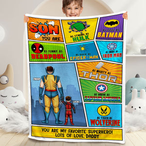 Personalized Gifts For Children Blanket 05huti120724pa Child holding Father's Hand - Blanket - GoDuckee