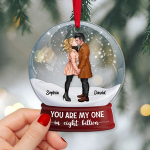 You Are My One In Eight Billion-Personalized Acrylic Ornament-Couple Gift- Couple Ornament - Ornament - GoDuckee