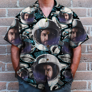 Custom Astronaut Face Image Personalized Hawaiian Shirt 02ACPO300623 - Hawaiian Shirts - GoDuckee