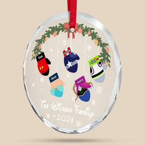 Personalized Gifts For Family Christmas Ornament 01natn050824da Mittens Cartoon Character - Ornament - GoDuckee