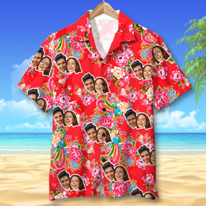 Personalized Gifts For Couple Hawaiian Shirt Couple Picture - Hawaiian Shirts - GoDuckee