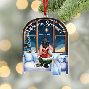 Wanna Scrooge? Personalized Couple Ornament, Christmas Gift For Couple - Ornament - GoDuckee