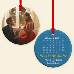 The Couple, Happily Ever After Custom Photo Ornament, Christmas Gifts For Couple - Ornament - GoDuckee