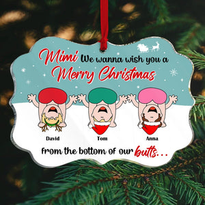 Merry Christmas From The Bottom Of My Butt - Personalized Medallion Acrylic Ornament - 01HTTN280823HH - Ornament - GoDuckee