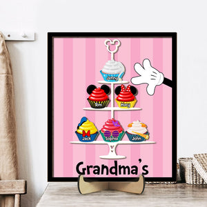 Personalized Gifts For Grandma Wood Sign 04qhtn170224qnpa Cartoon Cupcakes - Wood Signs - GoDuckee