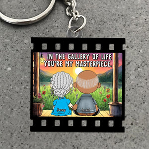 Personalized Gifts For Couple Keychain 02totn191224hg In The Gallery Of Life You're My Masterpiece - Keychains - GoDuckee