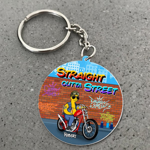 Personalized Biker Acrylic Keychain, Gift For Biker Lover, 01TOPO181223TM - Keychains - GoDuckee