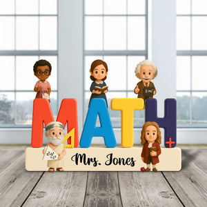 Math Teacher Plaque Personalized Gifts For Teacher 01natn080525 - Shaped Plaques - GoDuckee