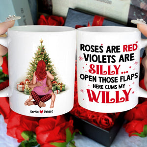 Couple, Roses Are Red Here, Personalized Coffee Mug, Christmas Gifts For Couple - Coffee Mug - GoDuckee
