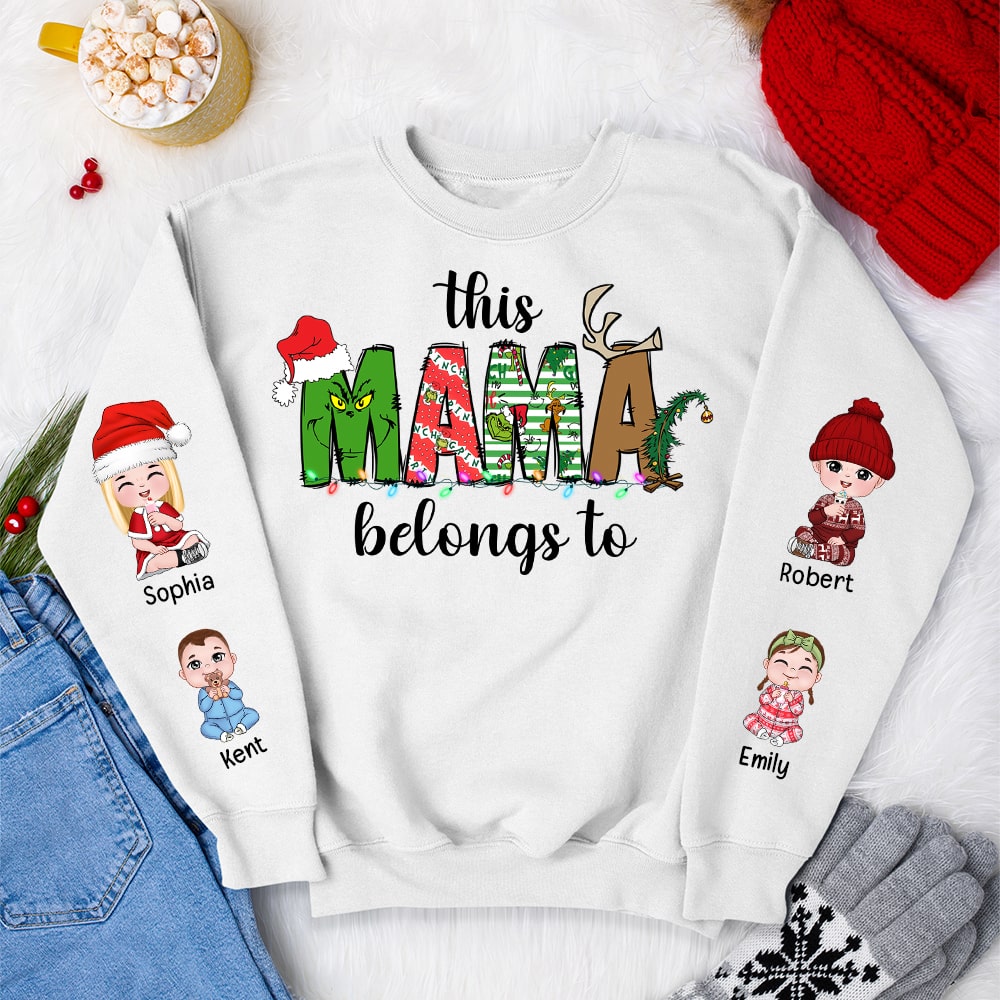 Family-Personalized Sweatshirt- Gift For Family- Christmas Gift- Family Sweatshirt [UP TO 6 KIDS] - AOP Products - GoDuckee