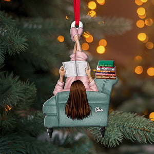 The Reader, Personalized Book Title Ornament, Christmas Gifts For Book Lovers - Ornament - GoDuckee