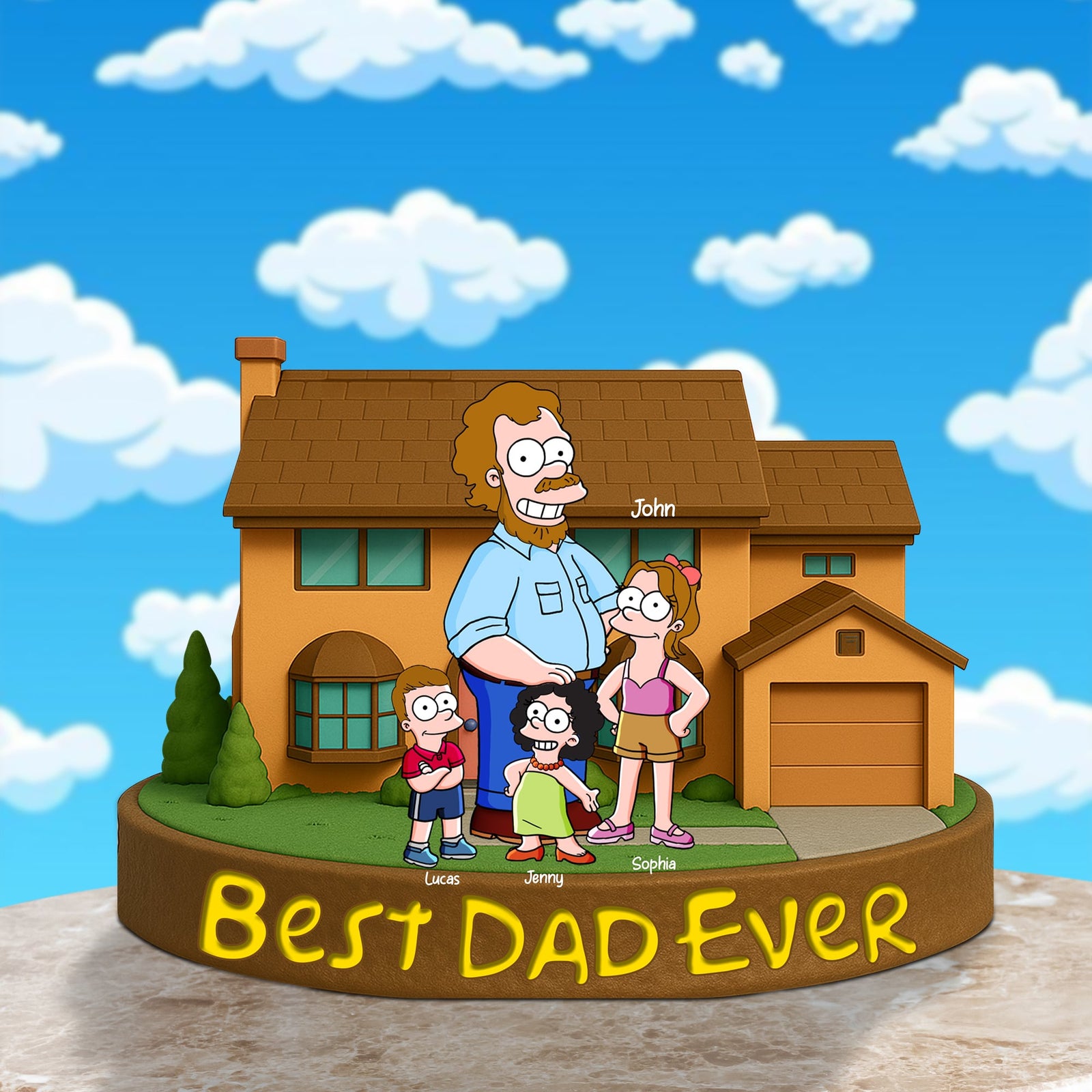 Personalized Gifts For Dad Plaque Best Dad Ever 05totn140425pa - Shaped Plaques - GoDuckee