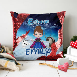 Kids, Personalized Square Glitter Pillow, Gift For Kid, 03NAPO271223HA - Pillow - GoDuckee