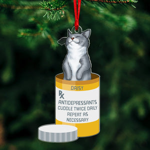 Cat Lover- Personalized Acrylic Ornament- Gift For Cat Lover- Christmas Gift - Ornament - GoDuckee