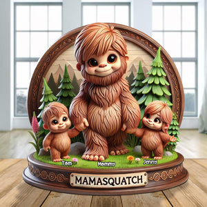 Personalized Gifts For Mom Big Foot Plaque Mamasquatch 04katn150425 - Shaped Plaques - GoDuckee