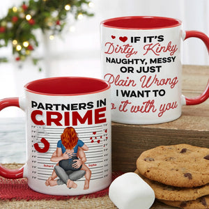 Partners In Crime- Personalized Accent Mug - Couple Gift- Funny Couple Mug - Coffee Mug - GoDuckee