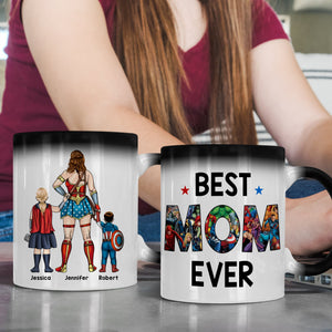 Personalized Gifts For Mom Coffee Mug Happy Best Mom Ever 011QHQN290324PA - Coffee Mugs - GoDuckee