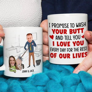 Tell You I Love You Every Day For The Rest Of Our Lives, Funny Custom Couple Face Coffee Mug, Gift For Couple, Valentine's Gift - Coffee Mug - GoDuckee