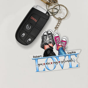 You Are My Solemate-Personalized Keychain- Gift For Him/Gift For Her- Shoes Couple Keychain - Keychains - GoDuckee