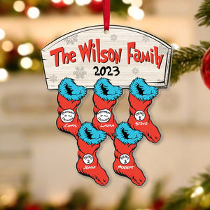 Merry Christmas, Christmas Socks, Personalized Ornament, Gifts For Family, 02QHPO301023 - Ornament - GoDuckee