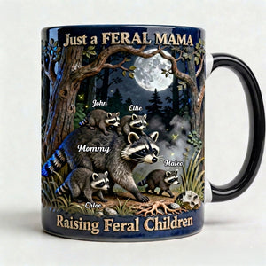 Funny Raccoon Mom Coffee Mug - Personalized Gifts For Mom 03NADT280226 - Coffee Mug - GoDuckee