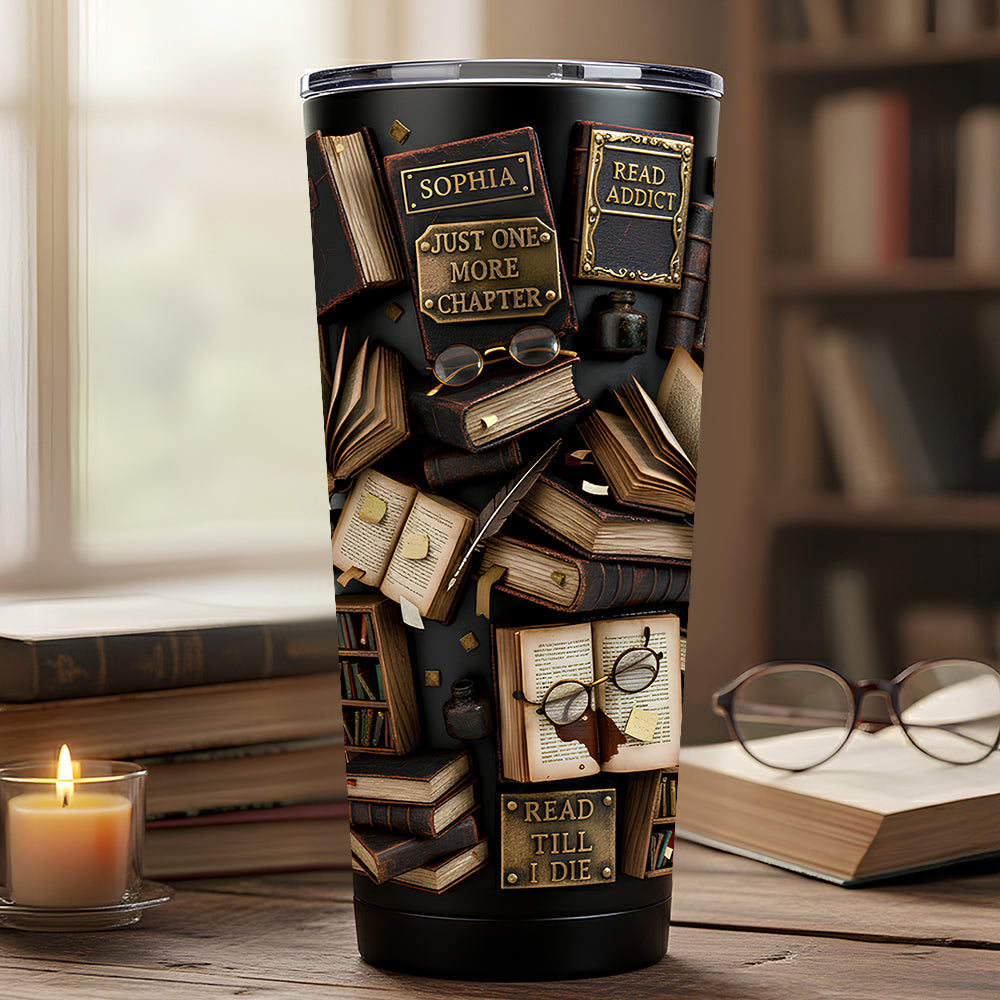 Reading Book 20oz Tumbler - Personalized Gifts For Book Lovers 06dtdt291225 - Tumbler Cup - GoDuckee