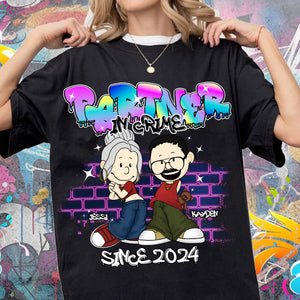 Personalized Gifts For Couples Shirt Partner In Crime Y2K Style 02XQLU030125HG - Shirts - GoDuckee