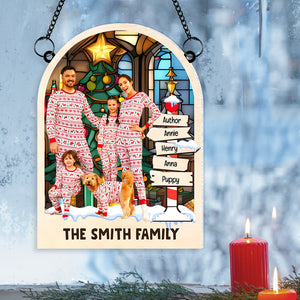 Custom Photo Gifts For Family Suncatcher Ornament 01TOLU240924 - Ornament - GoDuckee